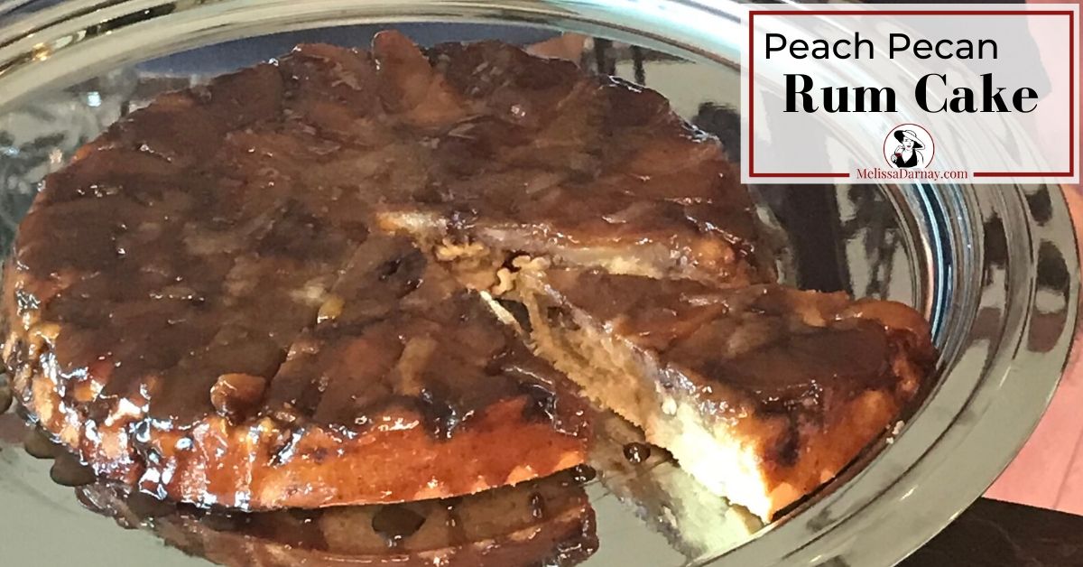 Peach Pecan Rum Cake