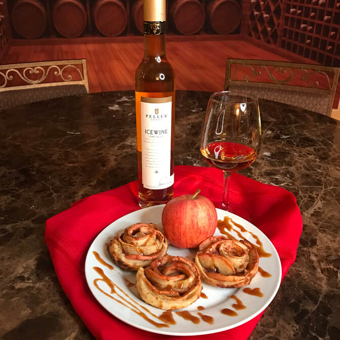 Apple Rose Tart with Ice Wine