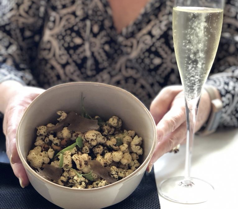 Parmesan Pepper Popcorn with Zinfandel