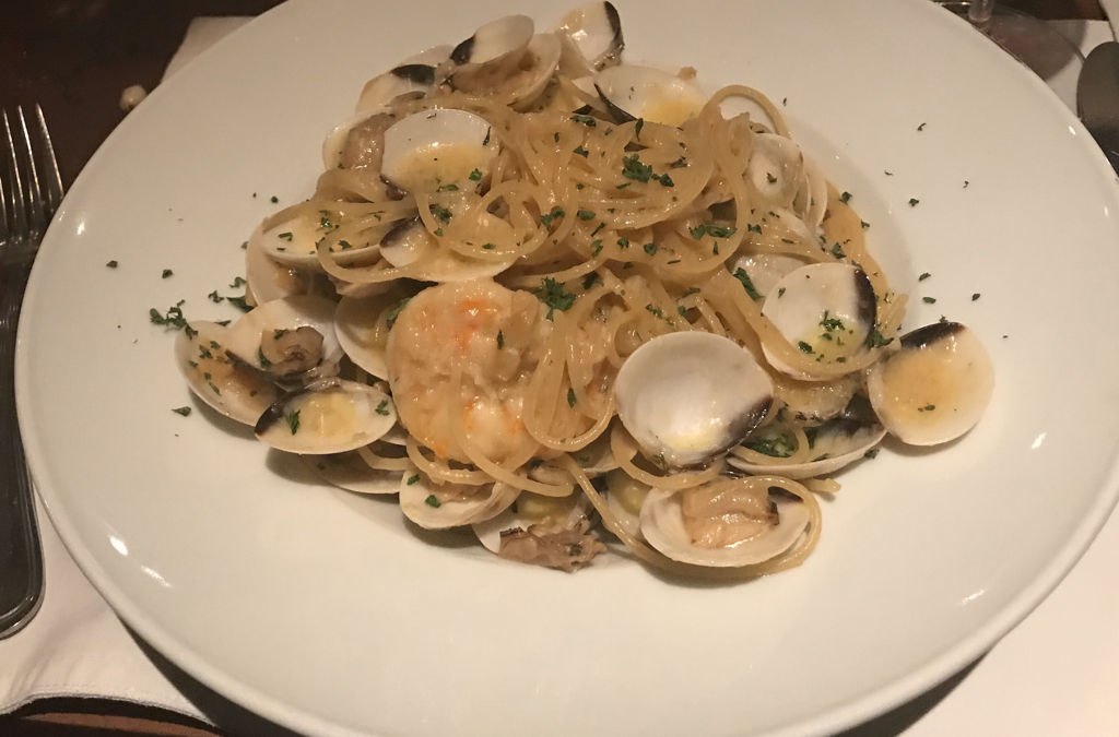 Spaghetti with Clams…and a Super Tuscan